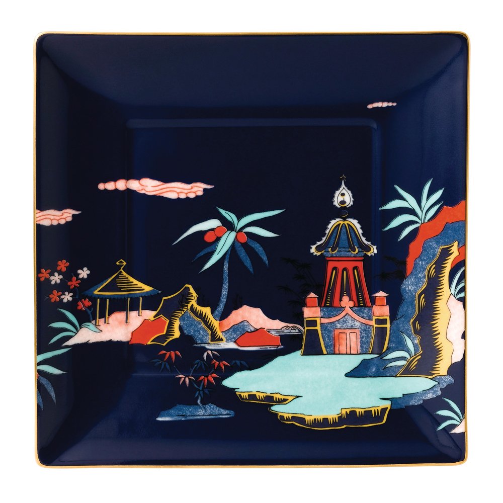 Wonderlust Blue Pagoda Tray 14.5cm