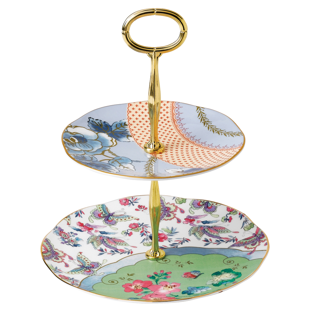 Butterfly Bloom 2 Tiered Cake Stand Butterfly Bloom 2 Tiered Cake Stand
