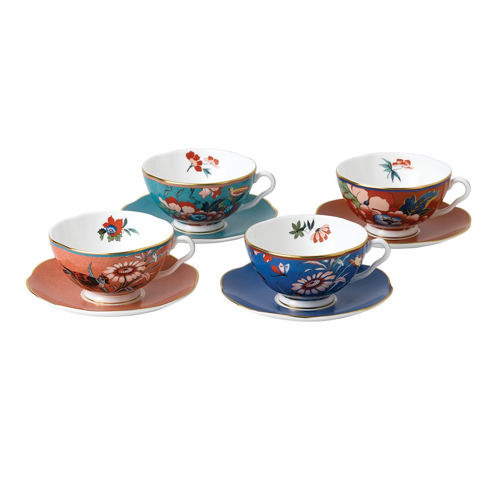 Paeonia Blush Teacup & Saucer Set of 4 Paeonia Blush Teacup & Saucer Set of 4
