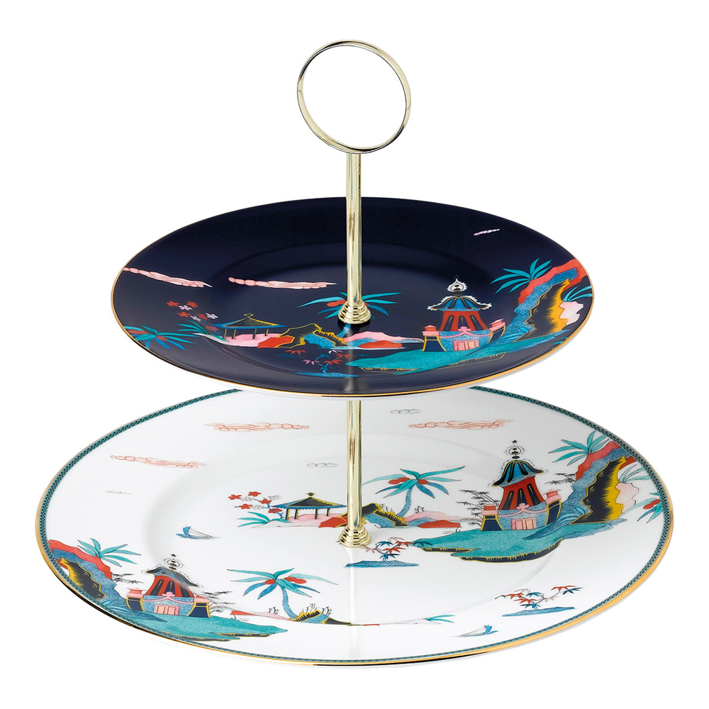 Wonderlust 2 Tier Cake Stand Wonderlust 2 Tier Cake Stand