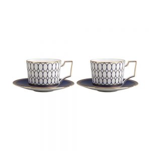 Renaissance Gold Teacup & Saucer Set of 2