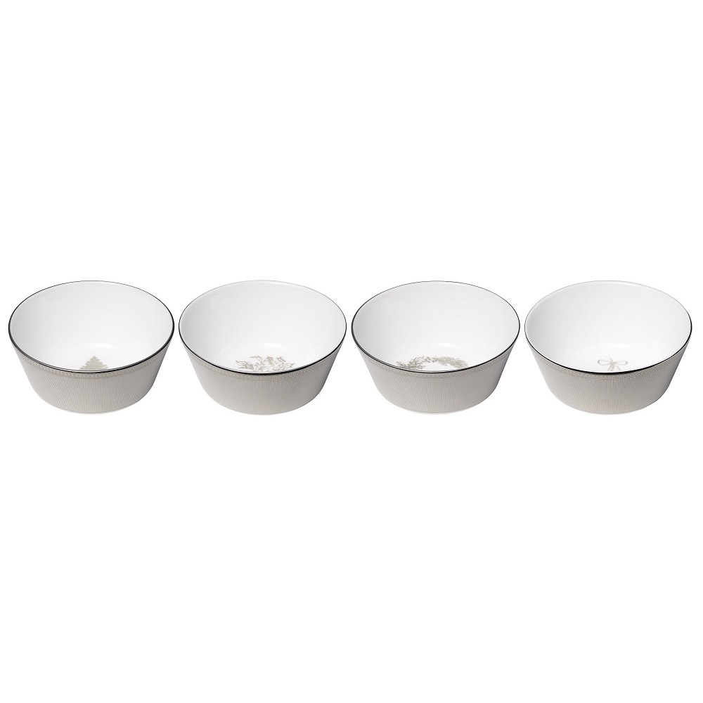 Winter White Set of 4 Nibble Bowls 11cm Winter White Set of 4 Nibble Bowls 11cm