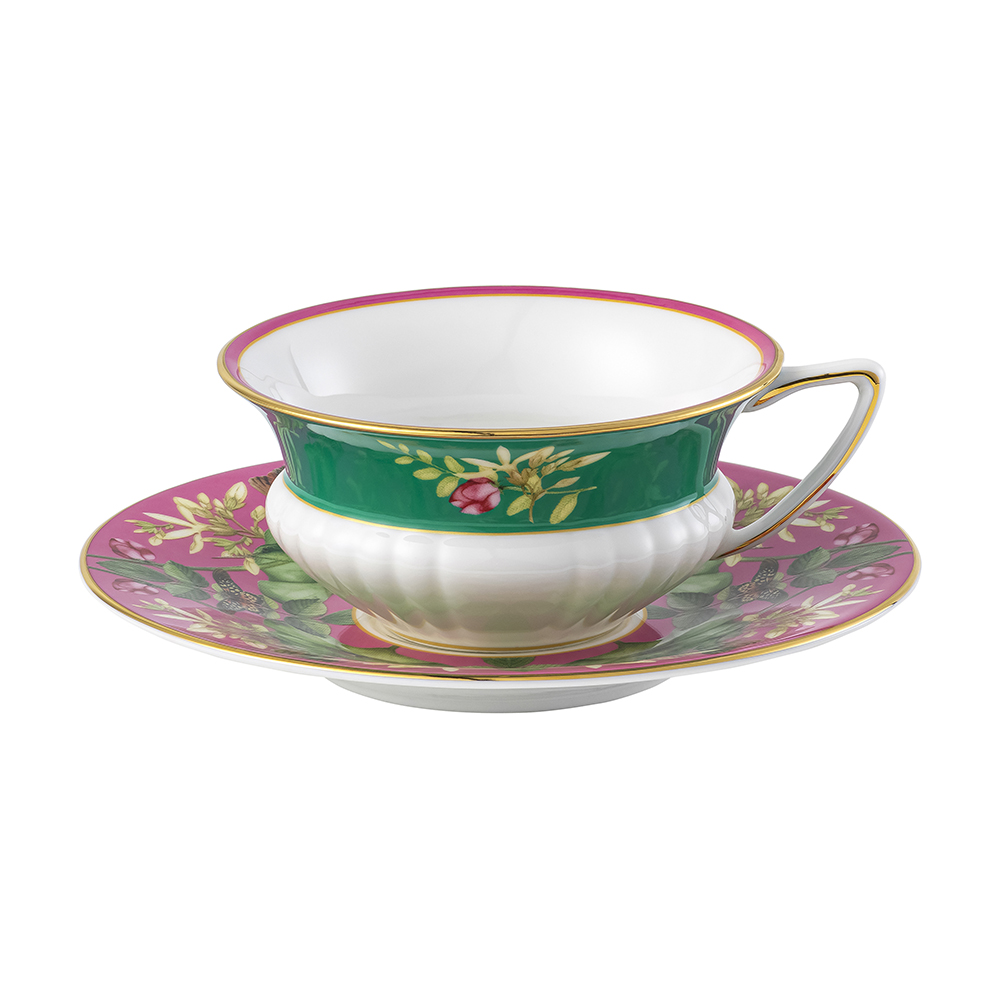Wonderlust Pink Lotus Teacup & Saucer 140ml