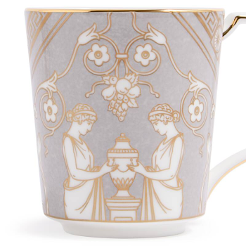 Renaissance Grey Mug Set of 2 close up