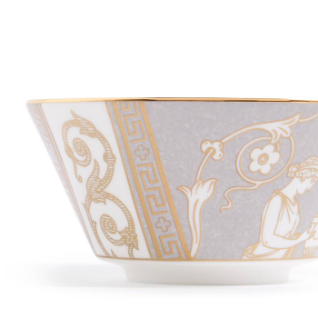 Renaissance Grey Rice Bowl close up