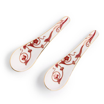 Renaissance Red Chinese Soup Spoon Set of 2 above