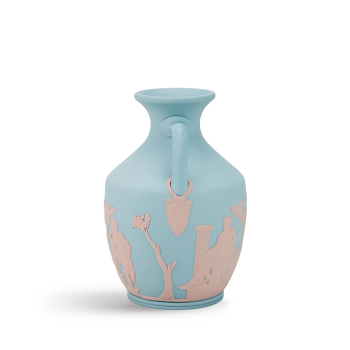 Iconic Portland Vase Turquoise/Pink side