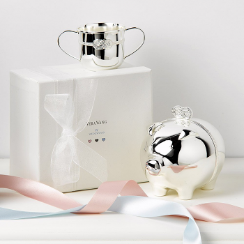 Vera Wang Baby Gifts - Silver Piggy Bank, Frame & Tooth Box 