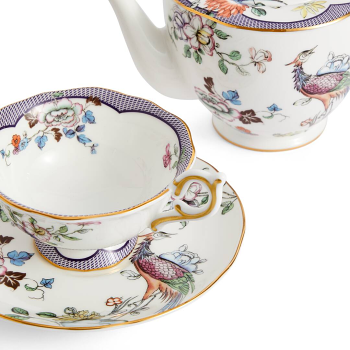 Fortune Teapot 370ml and Set of 2 Teacups & Saucers