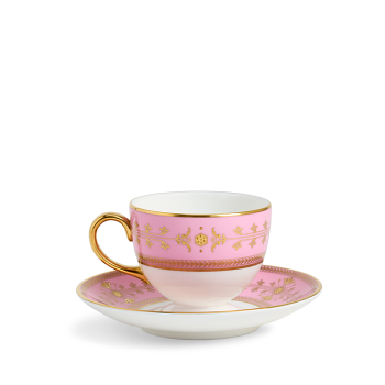 Bacchus Teacup Saucer Pink