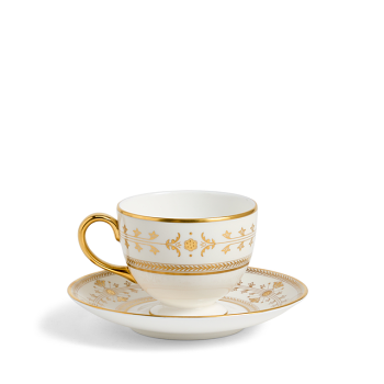 Bacchus Teacup Saucer Ivory