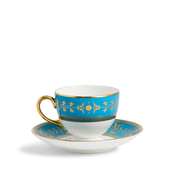 Bacchus Teacup Saucer Turquoise