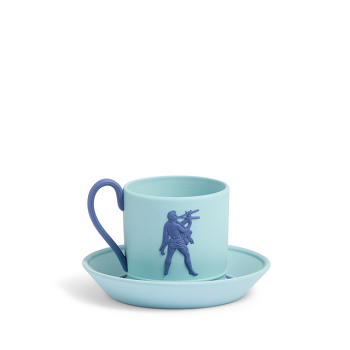 Bacchus Flaxman Teacup and Saucer Turquoise