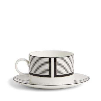 Vera Wang Luxe Graphite Teacup Saucer 235ml V1