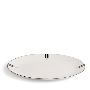 Vera Wang Luxe Graphite Oval Platter 33.2cm
