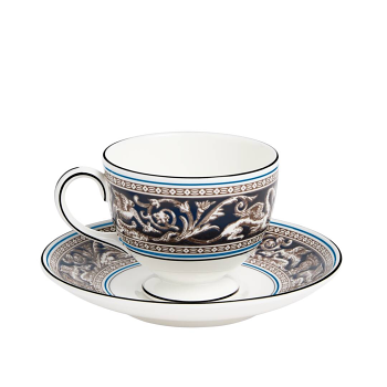 Florentine Navy Teacup Saucer 200ml