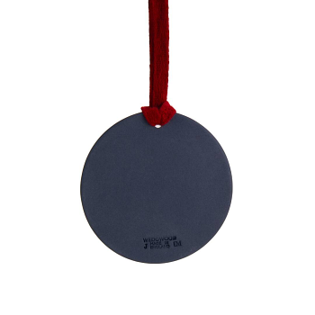 Festive Holly Ornament Mercury Blue / White