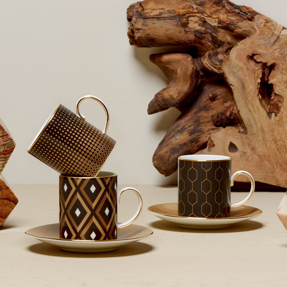 Gio Gold Espresso Cups & Saucers Set of 4 Wedgwood®