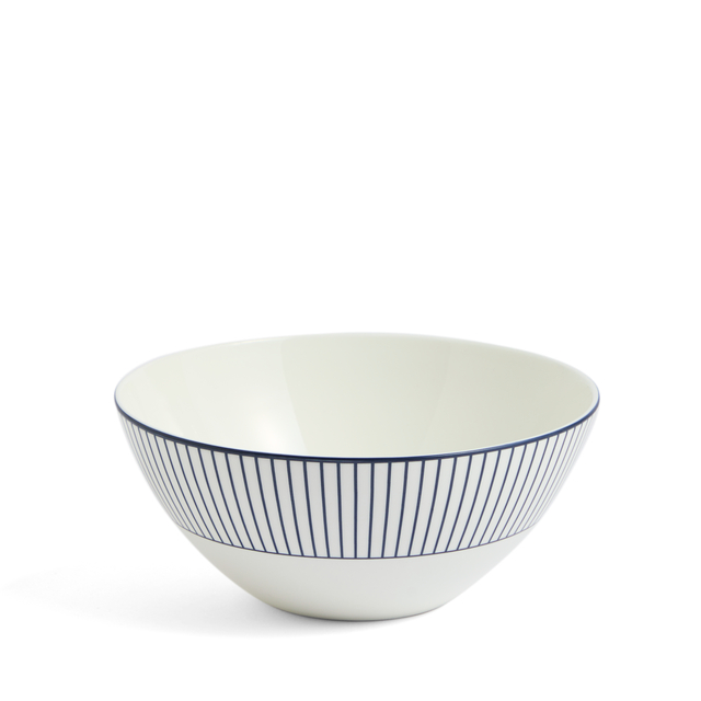 GIO Cereal Bowl Pinstripe White