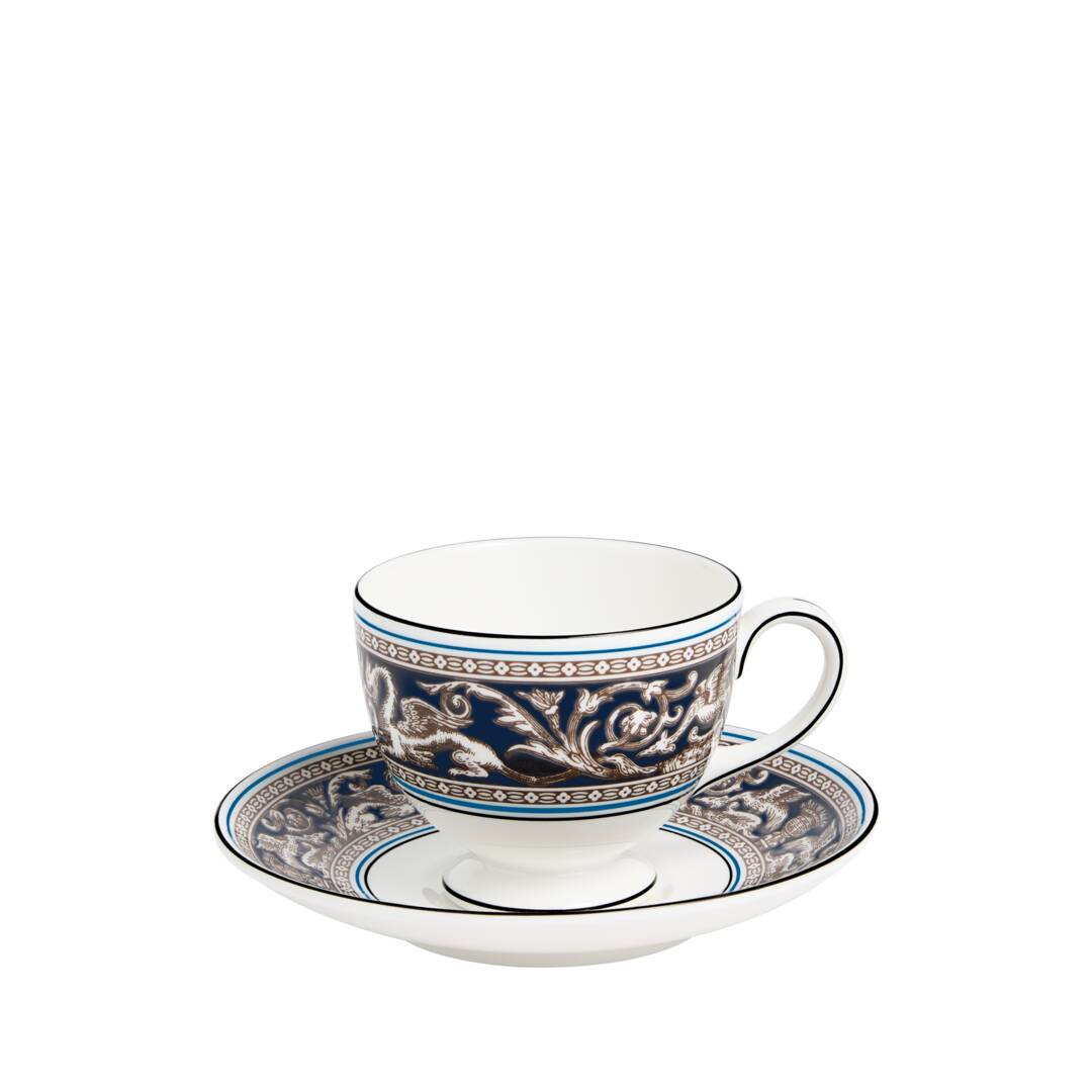 Florentine Navy Teacup Saucer 200ml