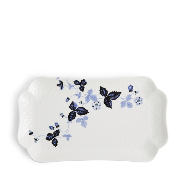 Wild Strawberry Inky Blue Rectangular Dish 25cm