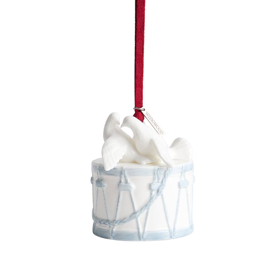 Festive Love Ornament White & Blue