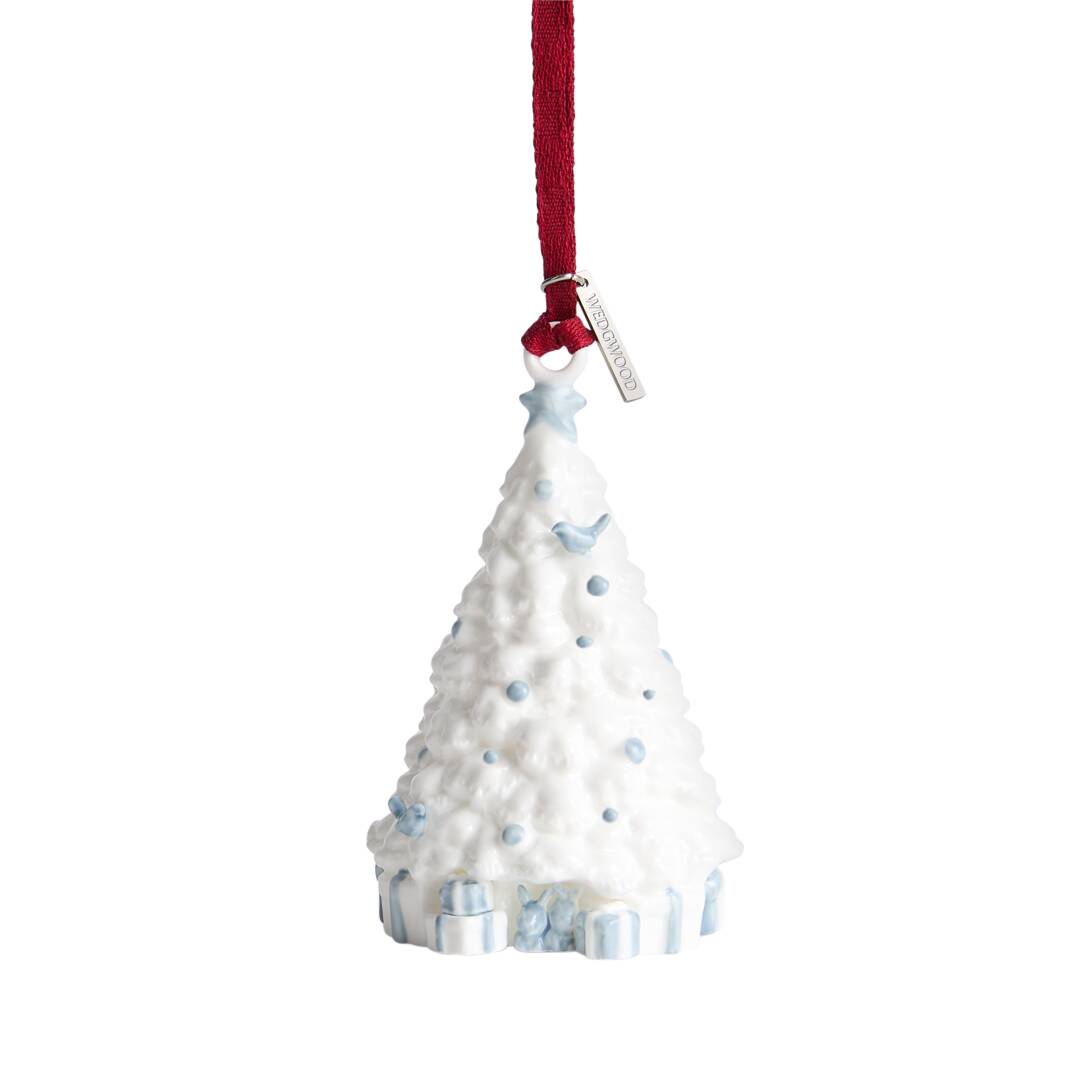 Festive Festivity Ornament White & Blue