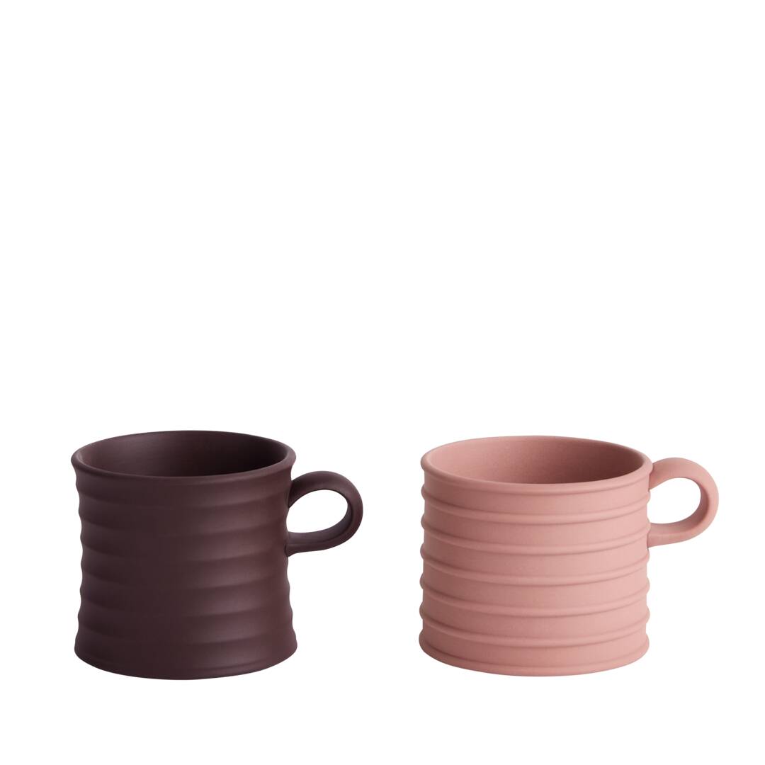 JW Anderson Mug Pair Dark Brown/ Terracotta