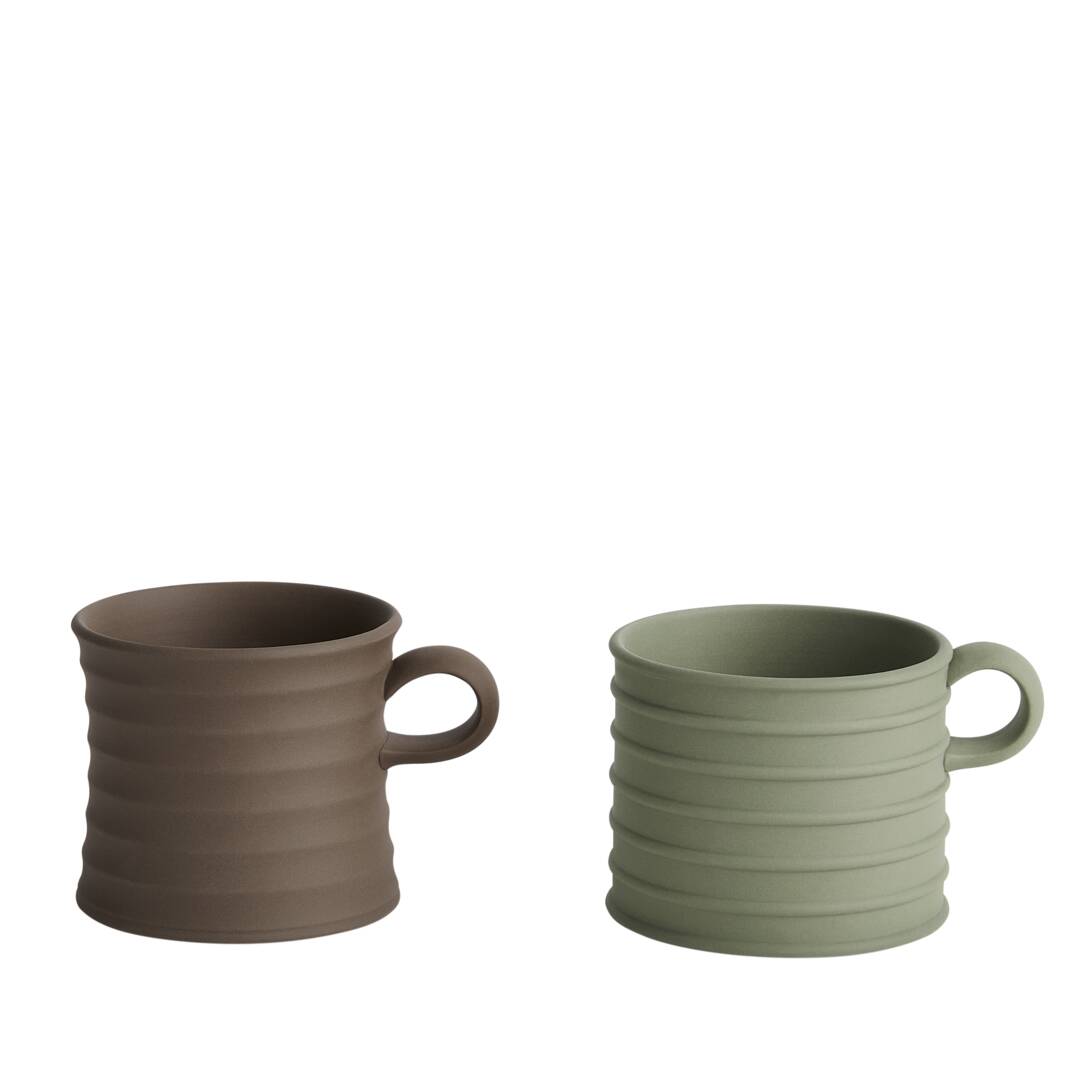 JW Anderson Mug Pair Marsh Green/ Sage Green