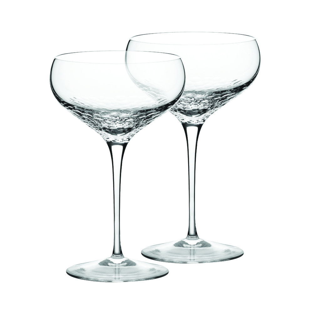 Vera Wang Sequin Crystal Champagne Saucer Pair