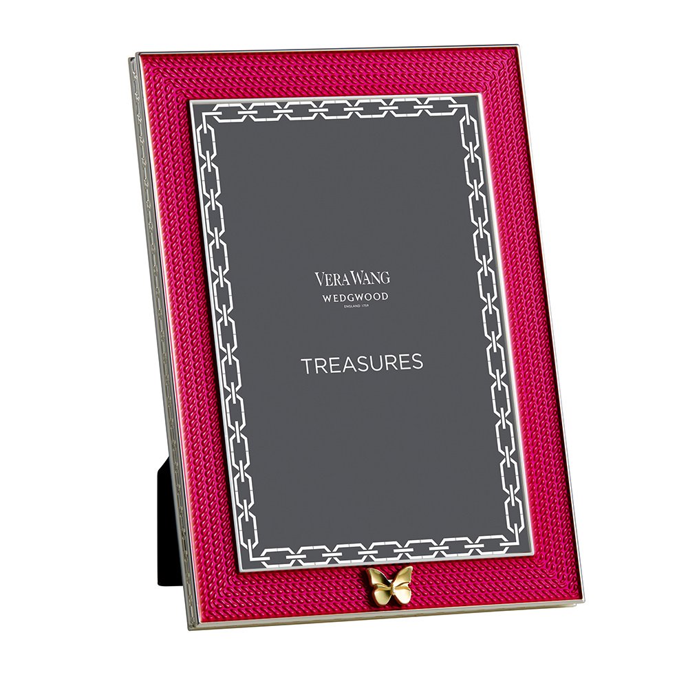 Vera Wang Wedgwood With Love Treasures Pink Butterfly 4"x6" Frame