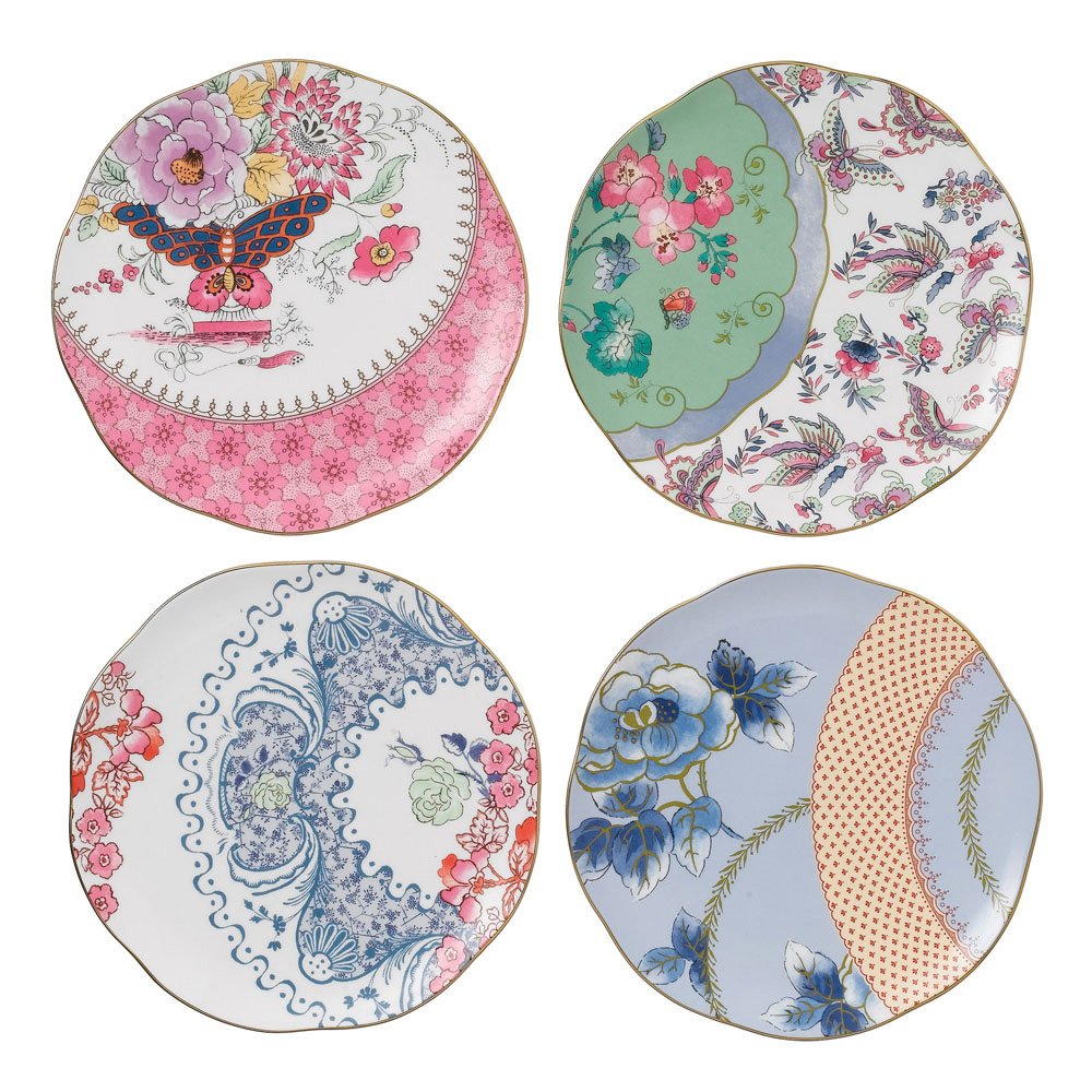 Butterfly Bloom Teaware Set Of 4 Plates 20cm