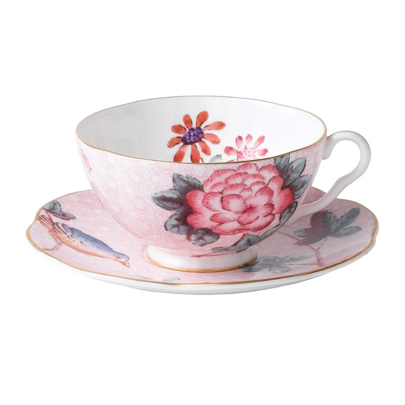 Cuckoo Pink Teacup & Saucer Set