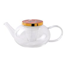 Paeonia Blush Glass Teapot