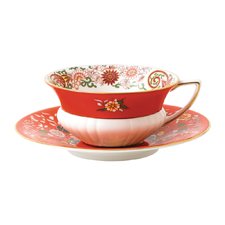 Wonderlust Crimson Orient Teacup & Saucer