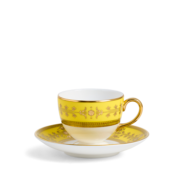 Bacchus Teacup Saucer Citron