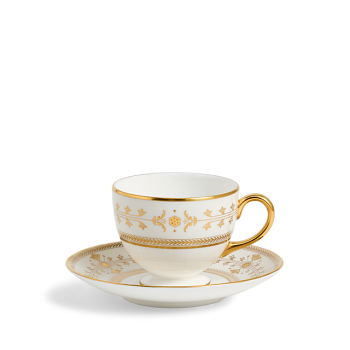Bacchus Teacup Saucer Ivory