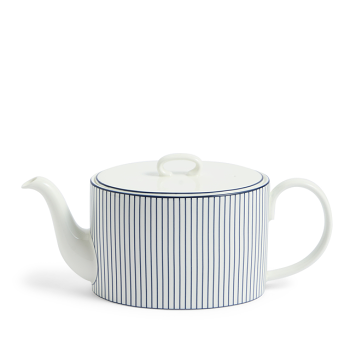 Gio Teapot Pinstripe White