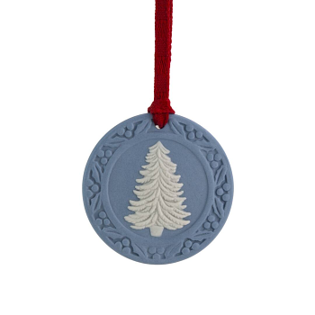 Festive Tree Ornament Blue / White