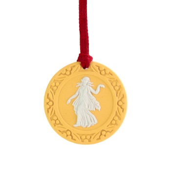 Festive Dancing Hours Ornament Cane / White