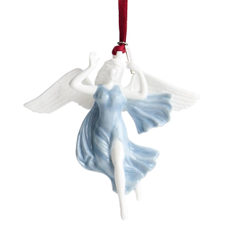 Festive Peace Ornament White & Blue
