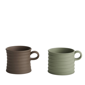 JW Anderson Mug Pair Marsh Green/ Sage Green