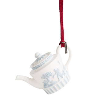 Festive Host Ornament White & Blue