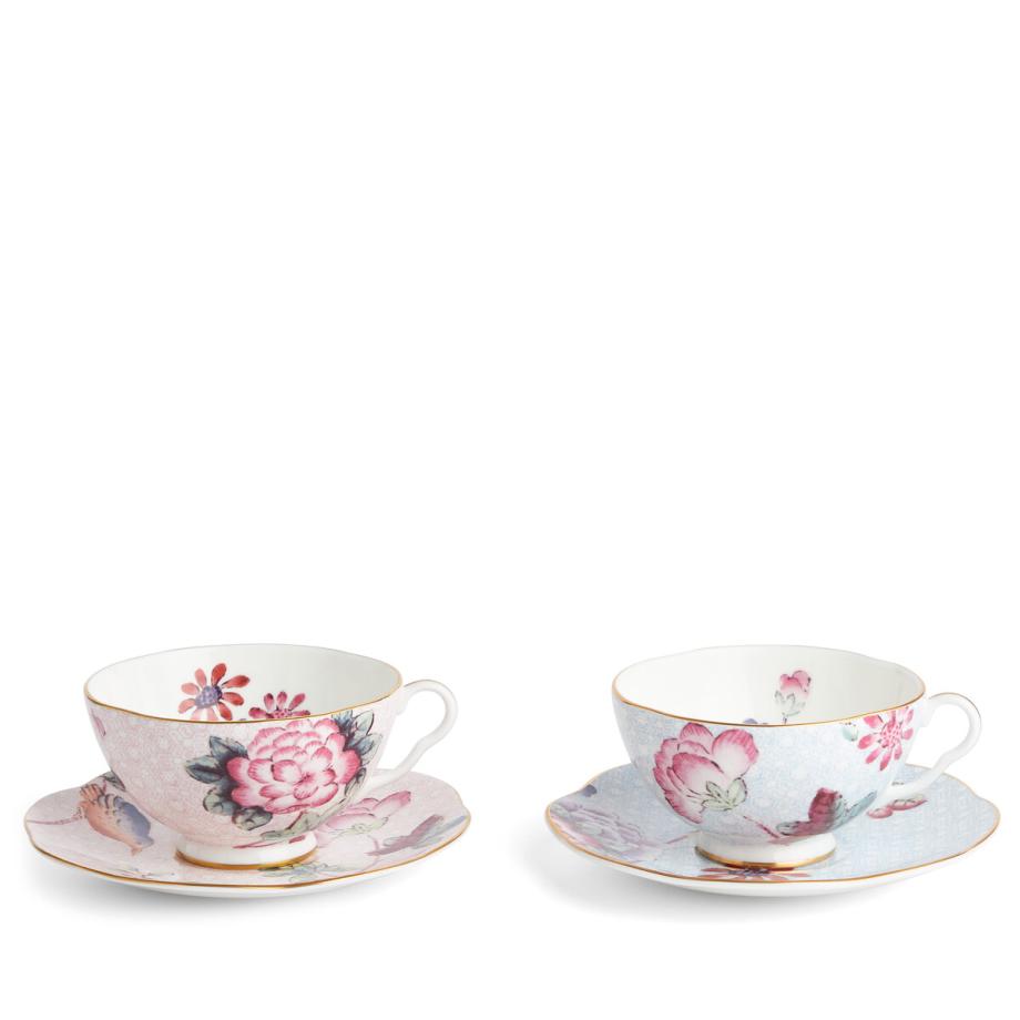 Cuckoo 2 Teacups & Saucers Gift Set