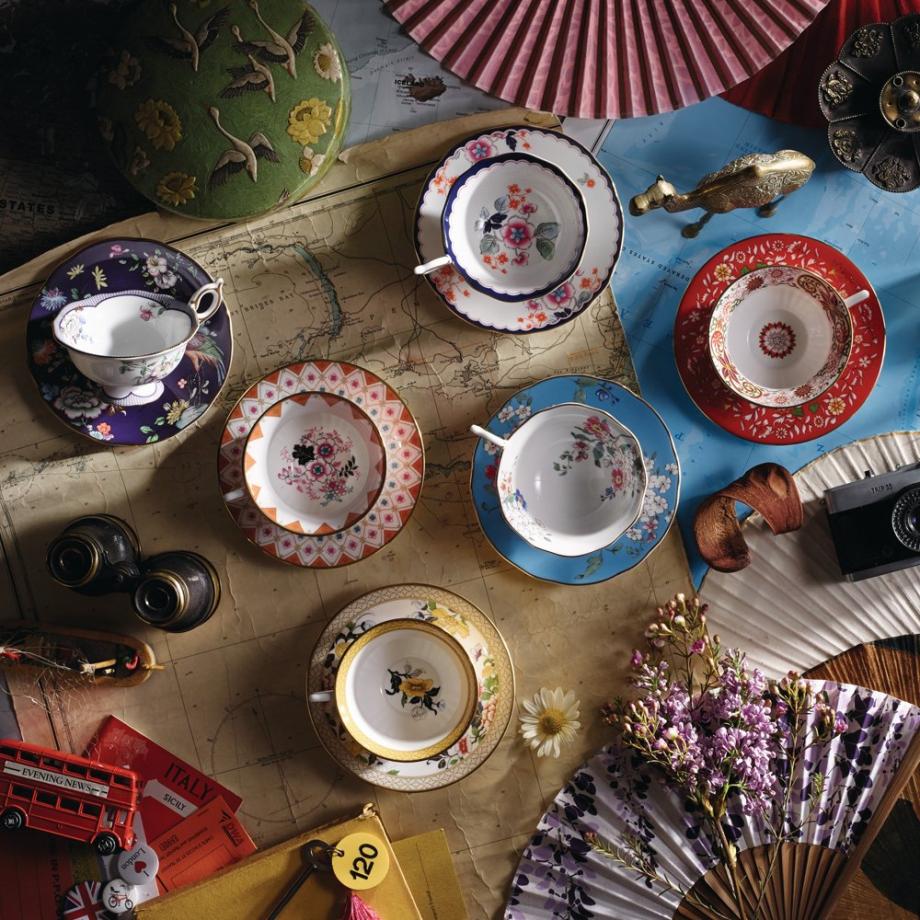 Wonderlust Crimson Orient Teacup & Saucer