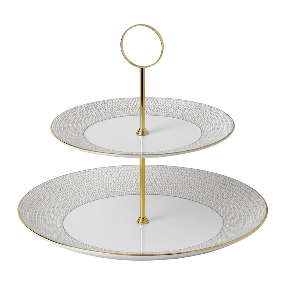 Gio Gold 2 Tier Cake Stand