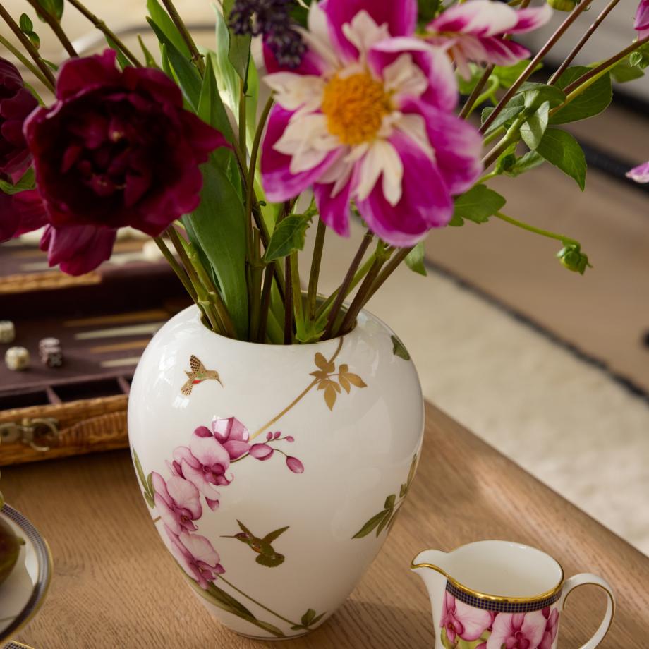 Hummingbird Lidded Vase 15cm