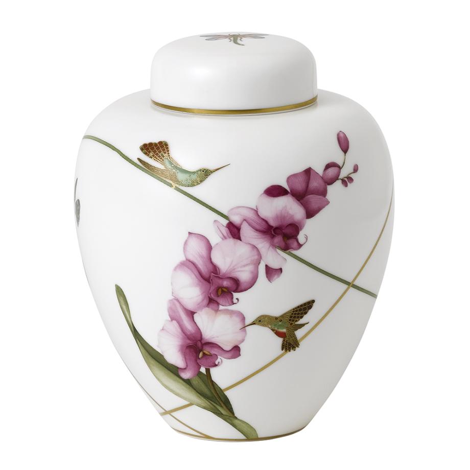 Hummingbird Lidded Vase 15cm