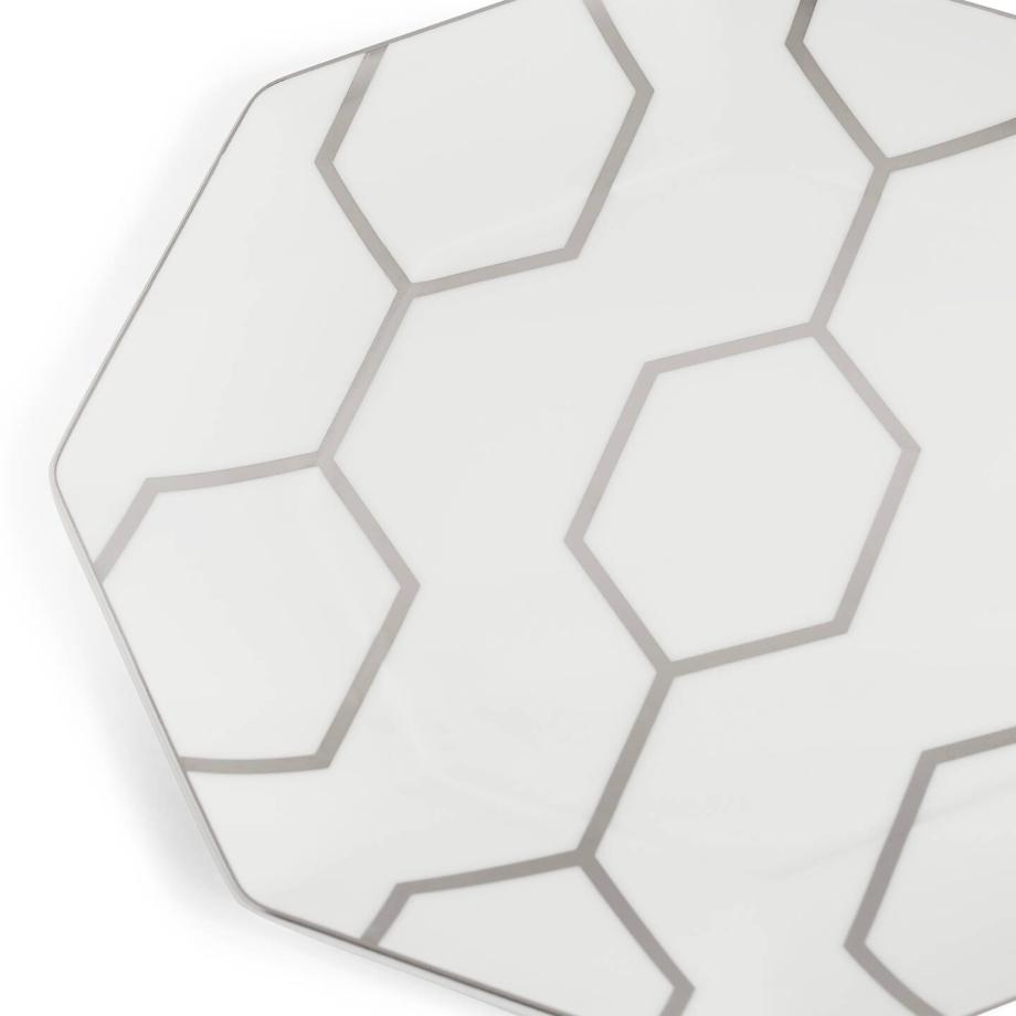 Gio Platinum Octagonal Plate 23cm