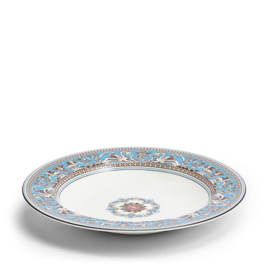 Florentine Turquoise Rim Soup 23cm